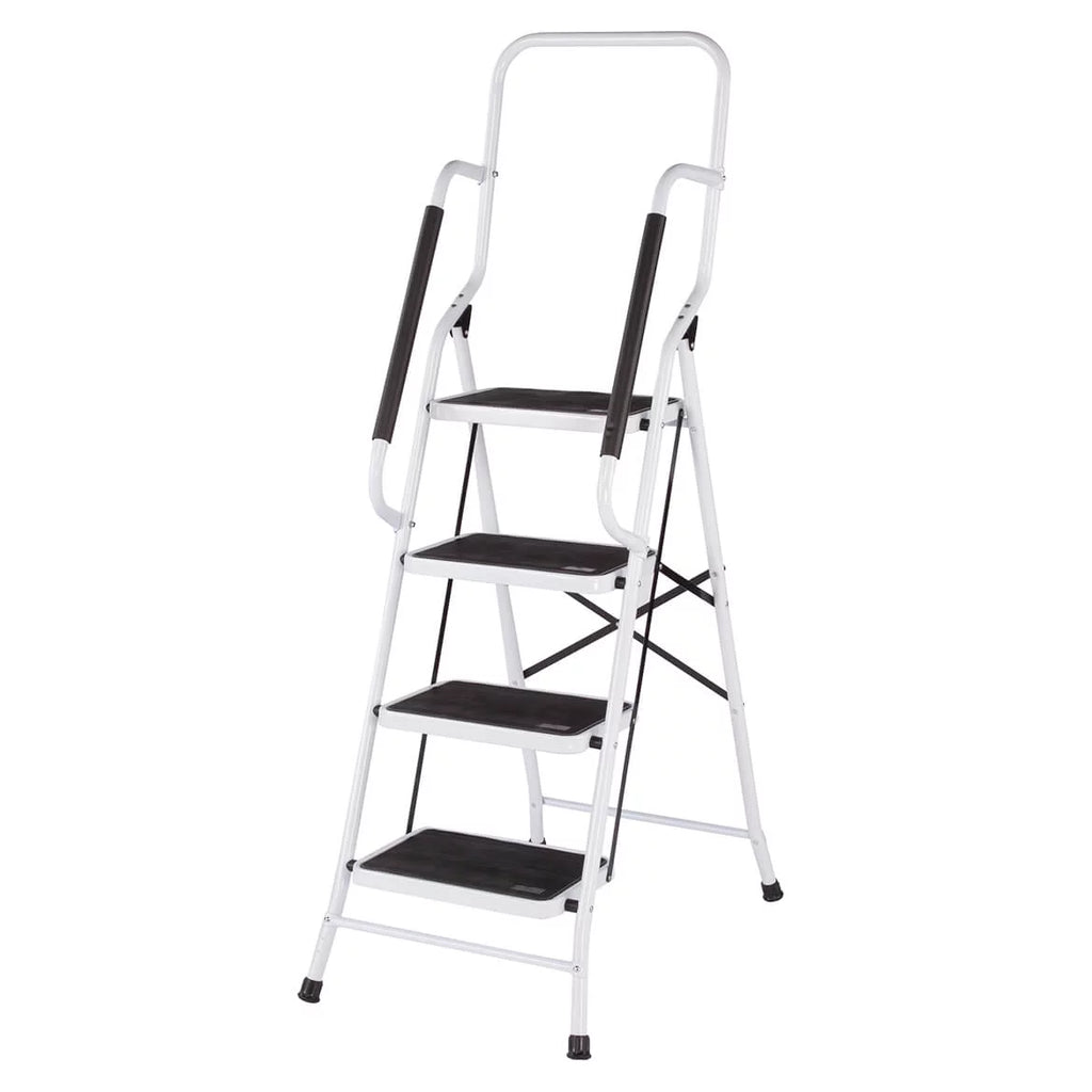 Folding 4-Step Steel Ladder with Anti-Slip Treads P5014