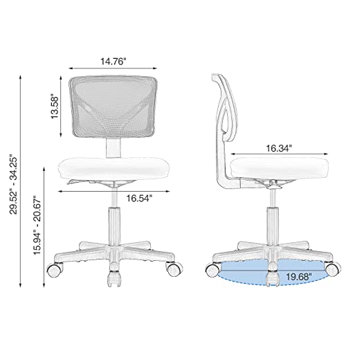 Grey Adjustable Mesh Desk Chair H79249