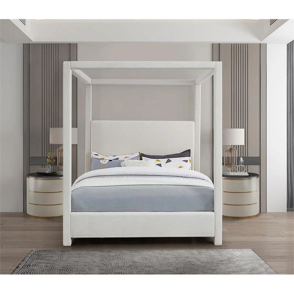 Cream King Bed V18958