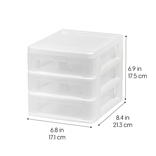 White 3-Drawer Plastic Desktop Organizer, 2 Pack V702274