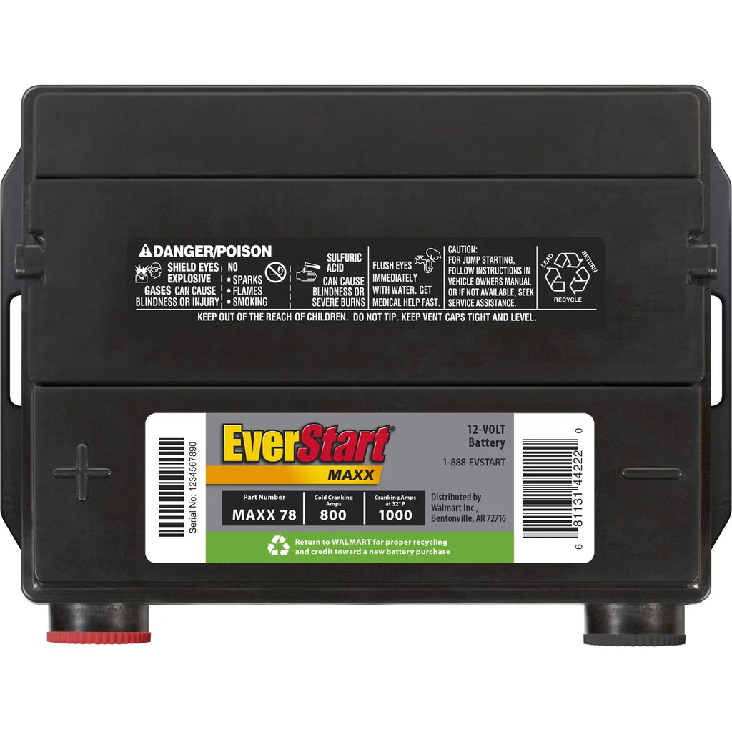 Lead Acid Automotive Battery, Group Size 78 12 Volt, 800 CCA N485582