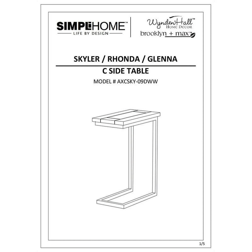 C-Shaped End Table Set D696055