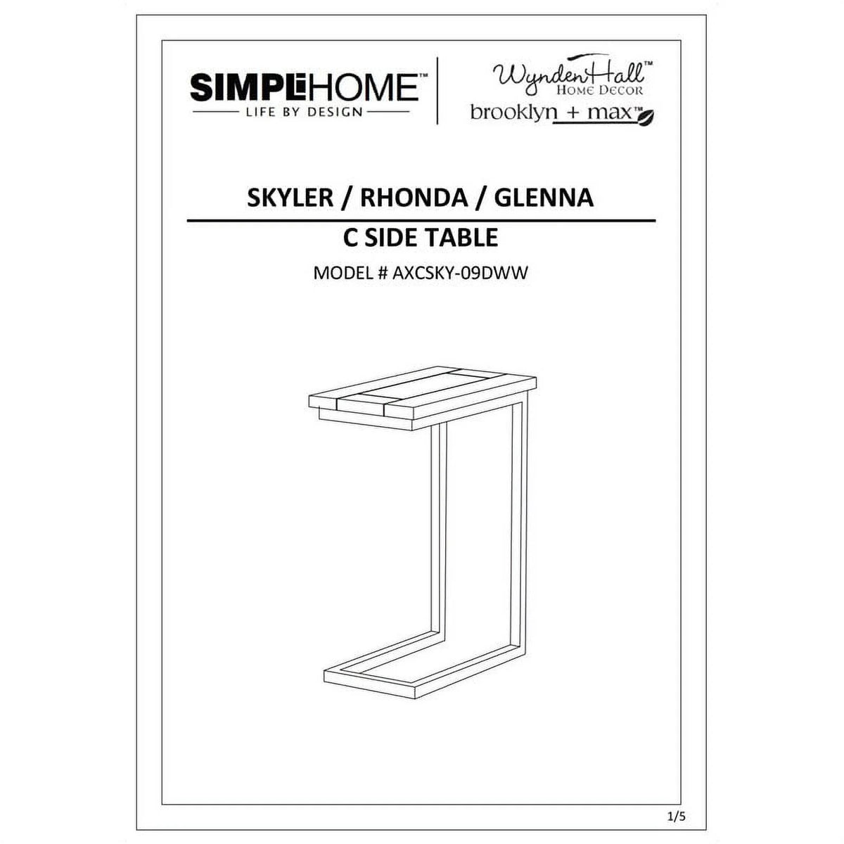 C-Shaped End Table Set D696055