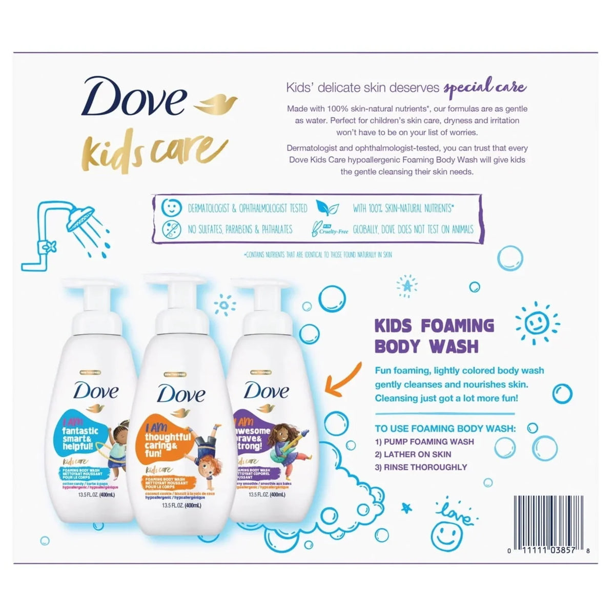 Foaming Body Wash Variety Pack 13.5 Fluid Ounce Pack of 3 Q509606