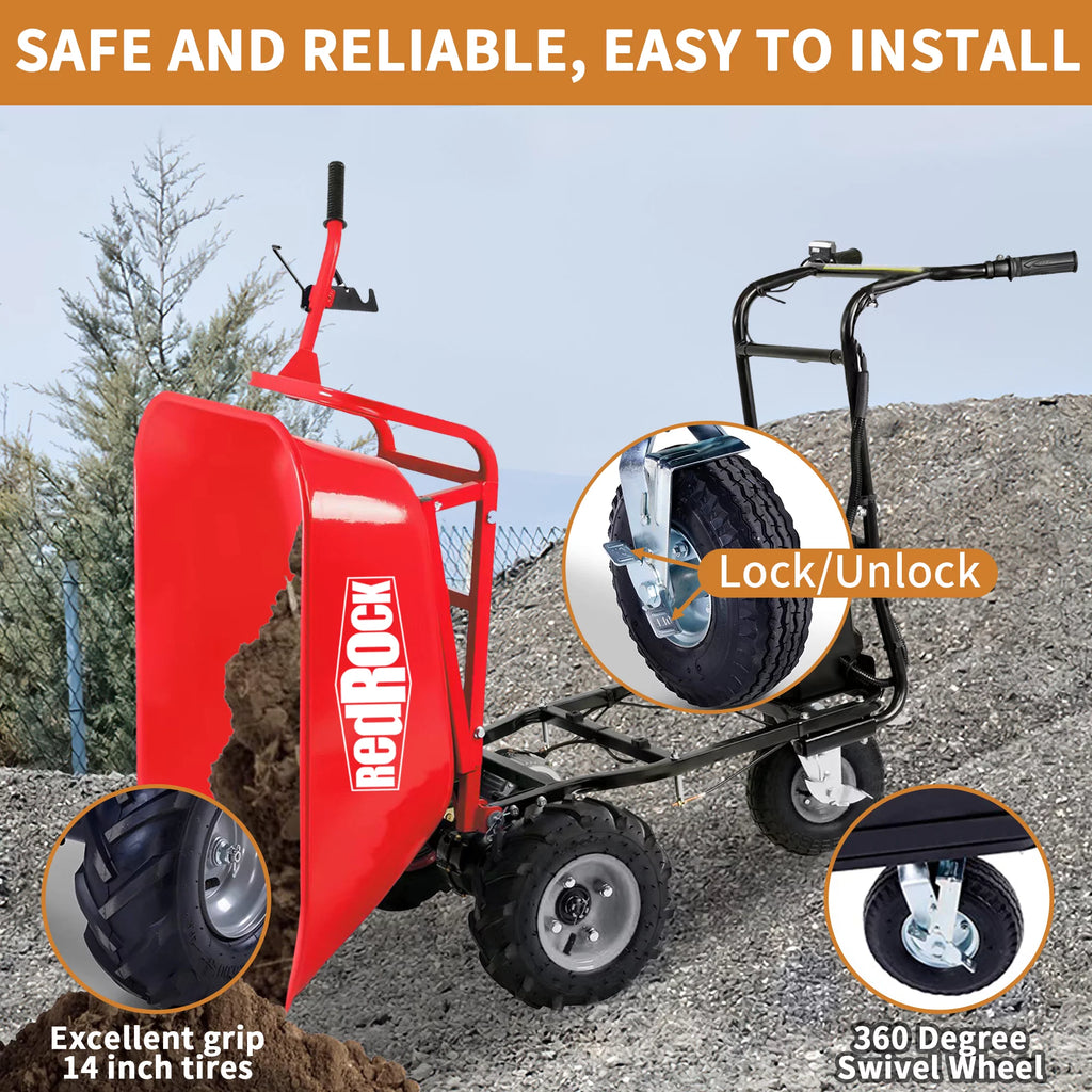 Electric Powered Utility Cart 48V28Ah 500W 500lbs Capacity M414292