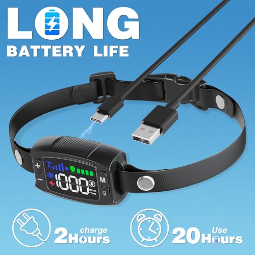 Wireless Dog Fence System, Rechargeable IPX6 Waterproof Collar, 33Yd-1000Yd Range V58437
