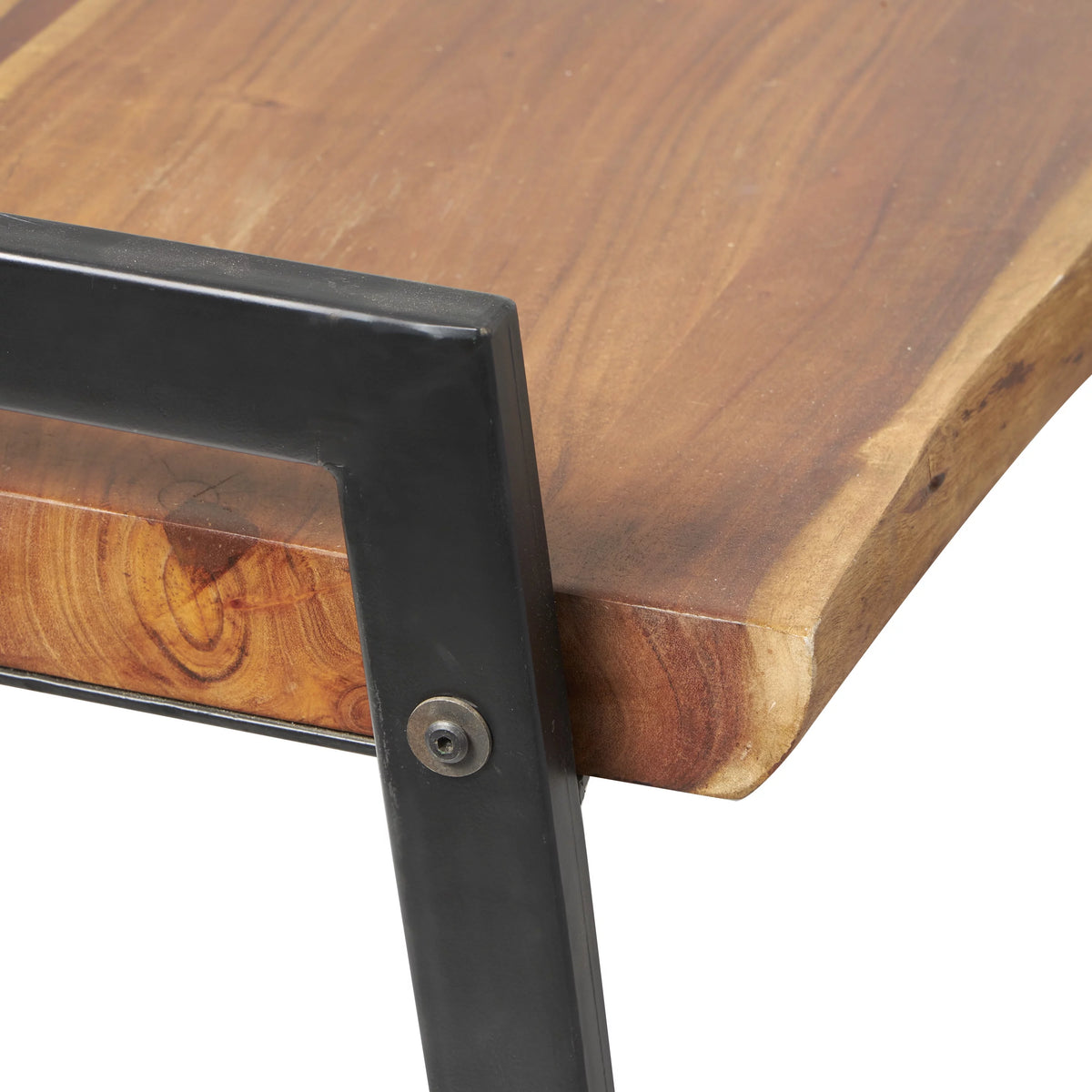 Wood Live Edge Top Bench O3601